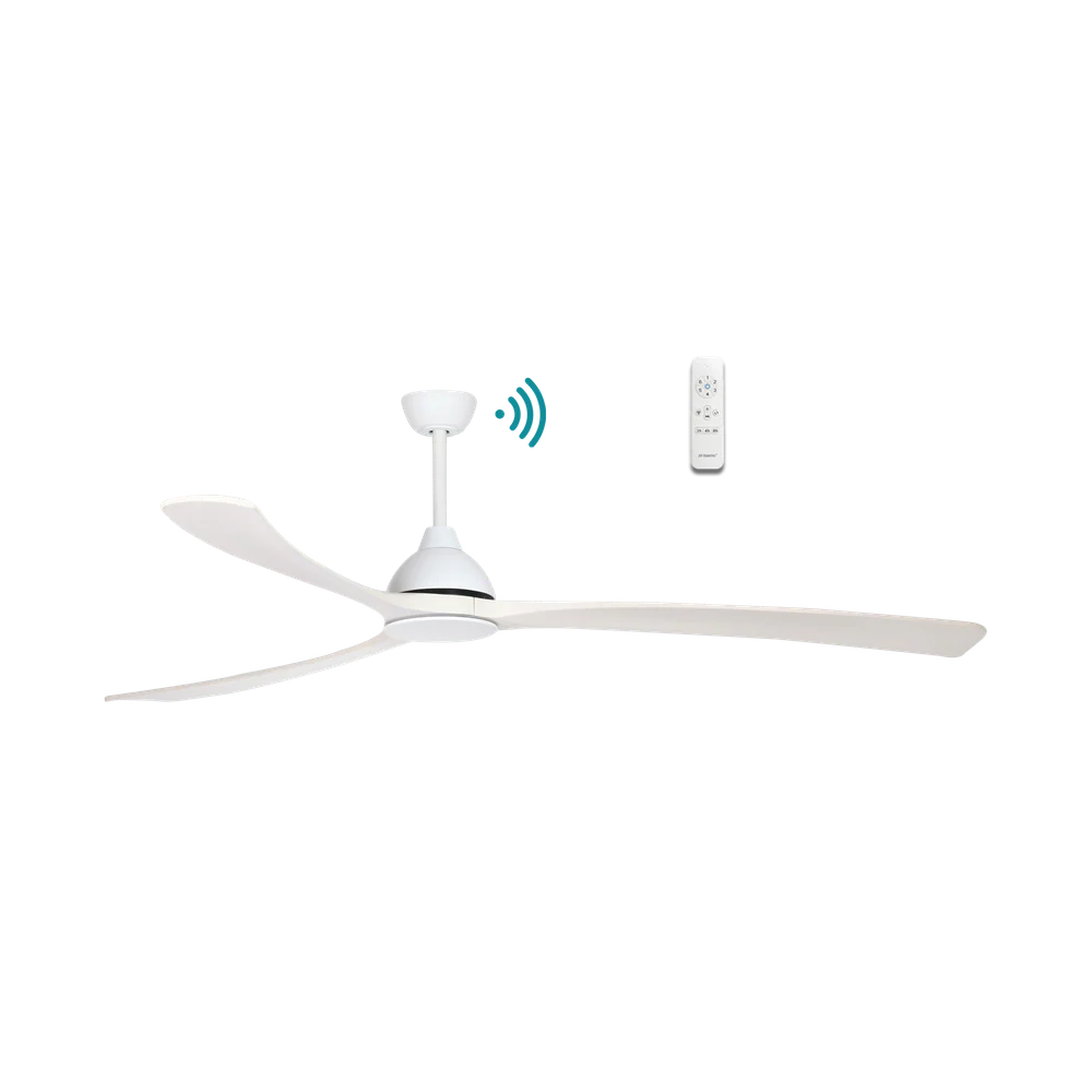 Martec Norfolk Aero DC 70″ Smart Ceiling Fan With WIFI Remote Control - Matt White / White Wash