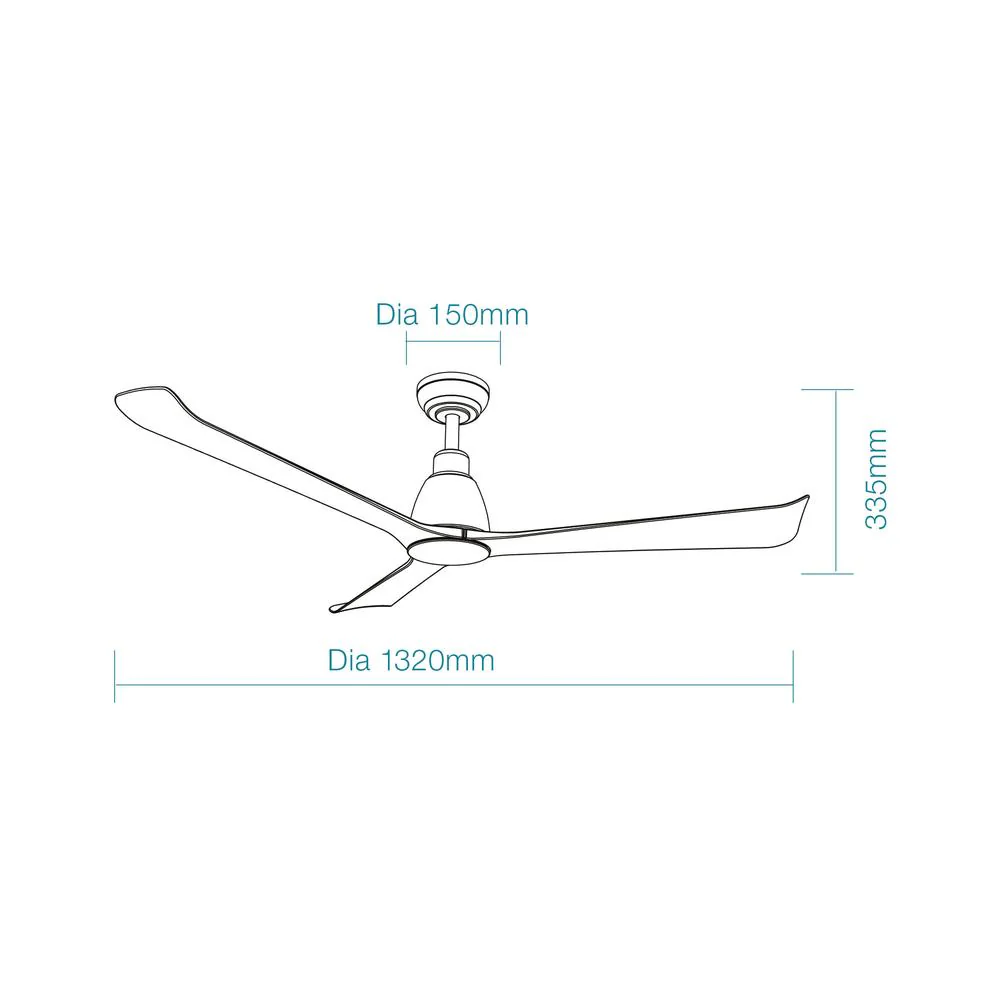 Martec Polo DC 52″ Smart Ceiling Fan With WIFI Remote Control - Matt White / Walnut - Image 2