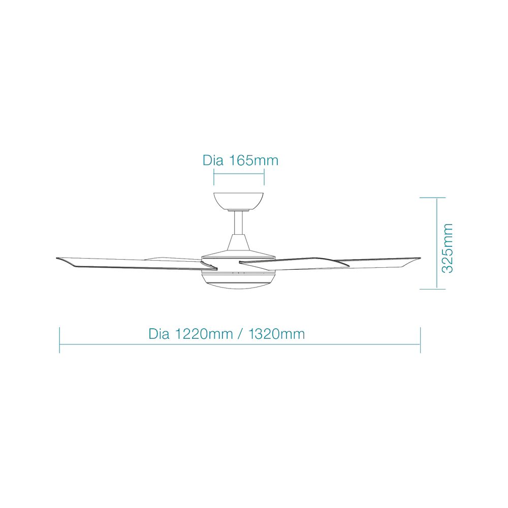 Martec Proton DC 52″ Ceiling Fan + LED Light - Image 2