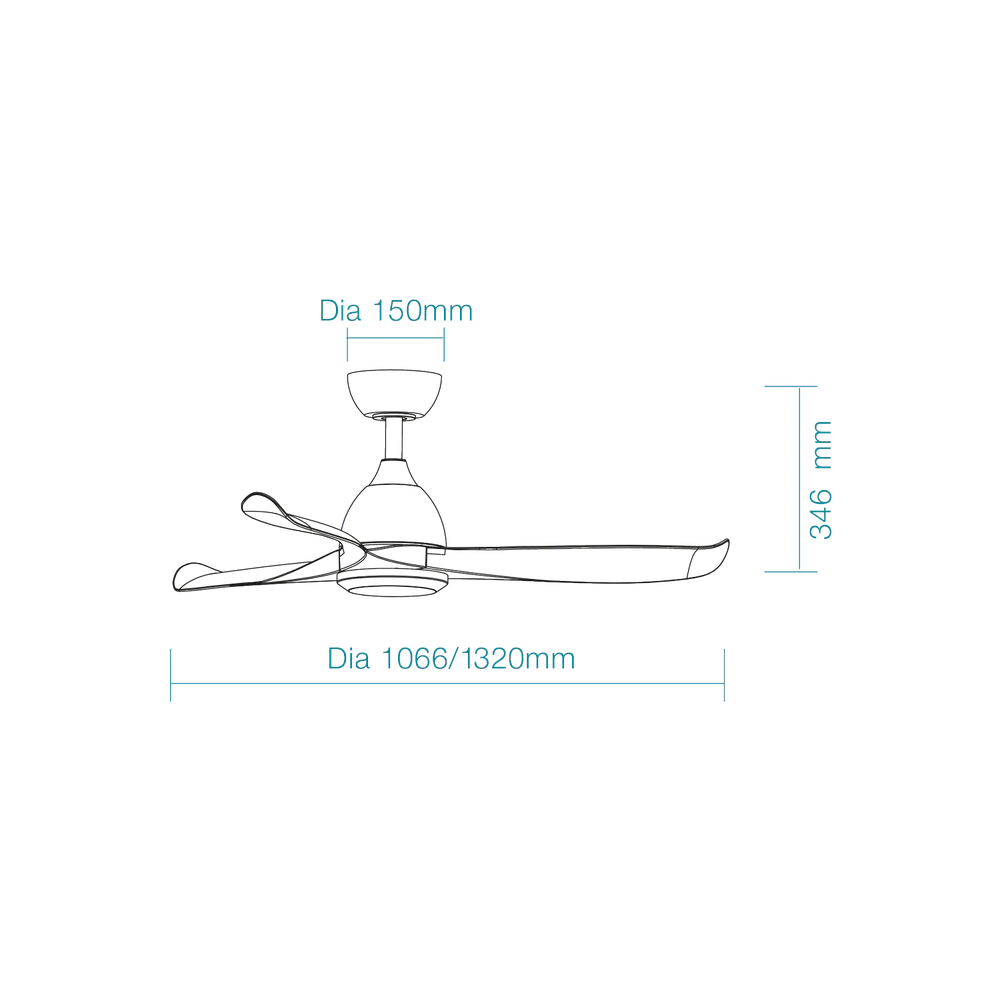 Martec Scorpion DC 42″ Smart Ceiling Fan With WIFI Remote Control - Matt White - Image 2