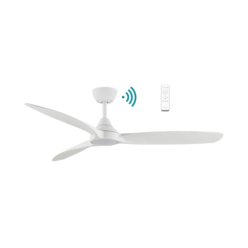 Martec Seaforth DC 52″ Smart Ceiling Fan With WIFI Remote Control + LED light - Matt White