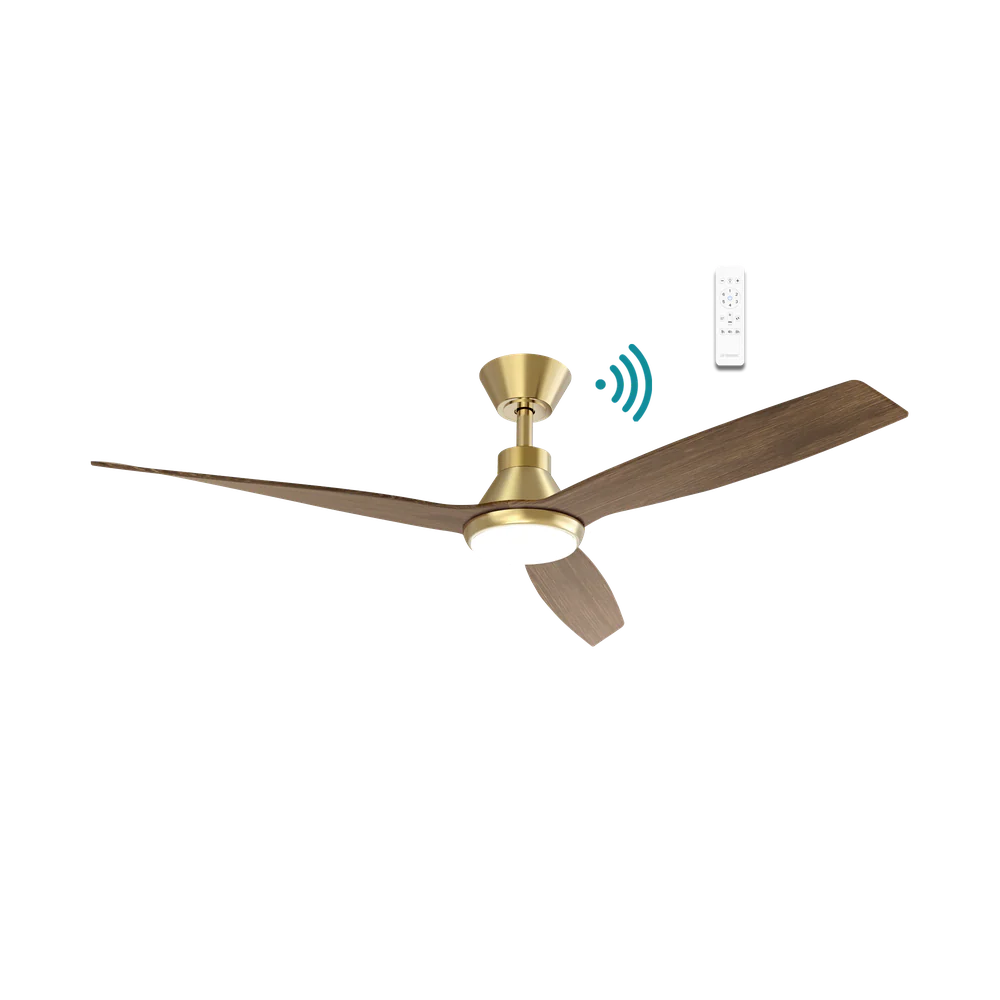 Martec Triumph DC 52″ Smart Ceiling Fan With WIFI Remote Control + LED light - Antique Bronze Walnut