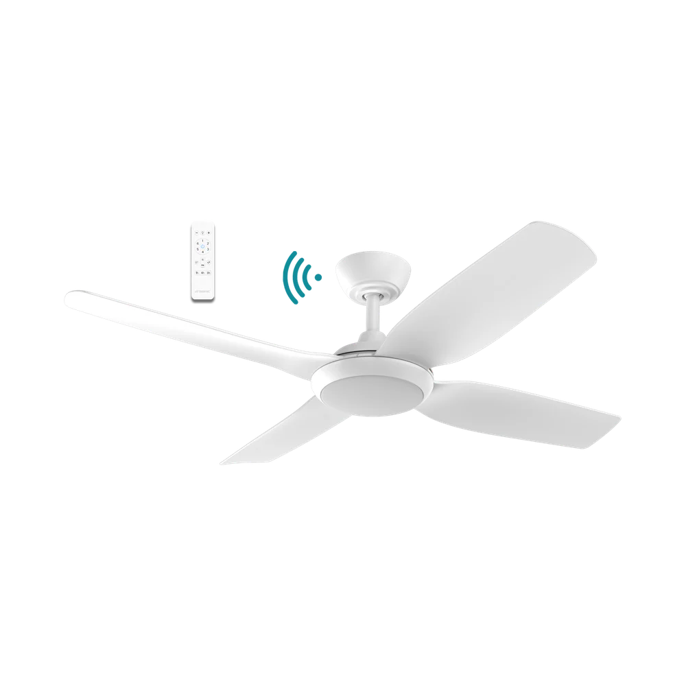 Martec Viper DC 52″ 4 Blade Smart Ceiling Fan With WIFI Remote Control + LED Light - Matt White