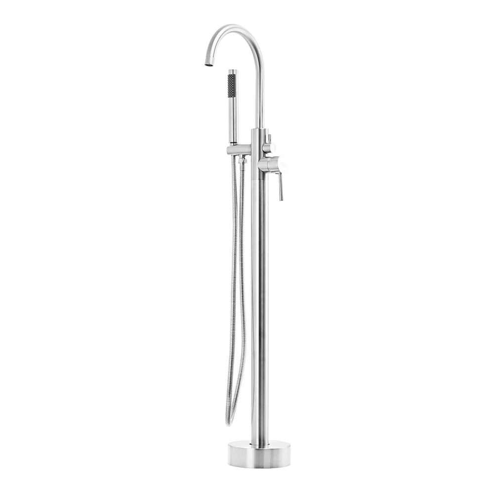 Mixx Matcha Floor Mounted Bath Filler With Hand Shower - Chrome