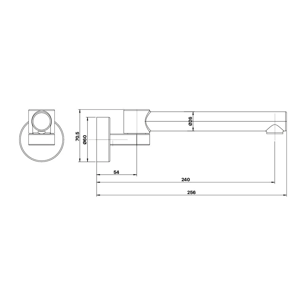 Mixx Matcha Swivel Bath Spout - Brushed Nickel - Image 2