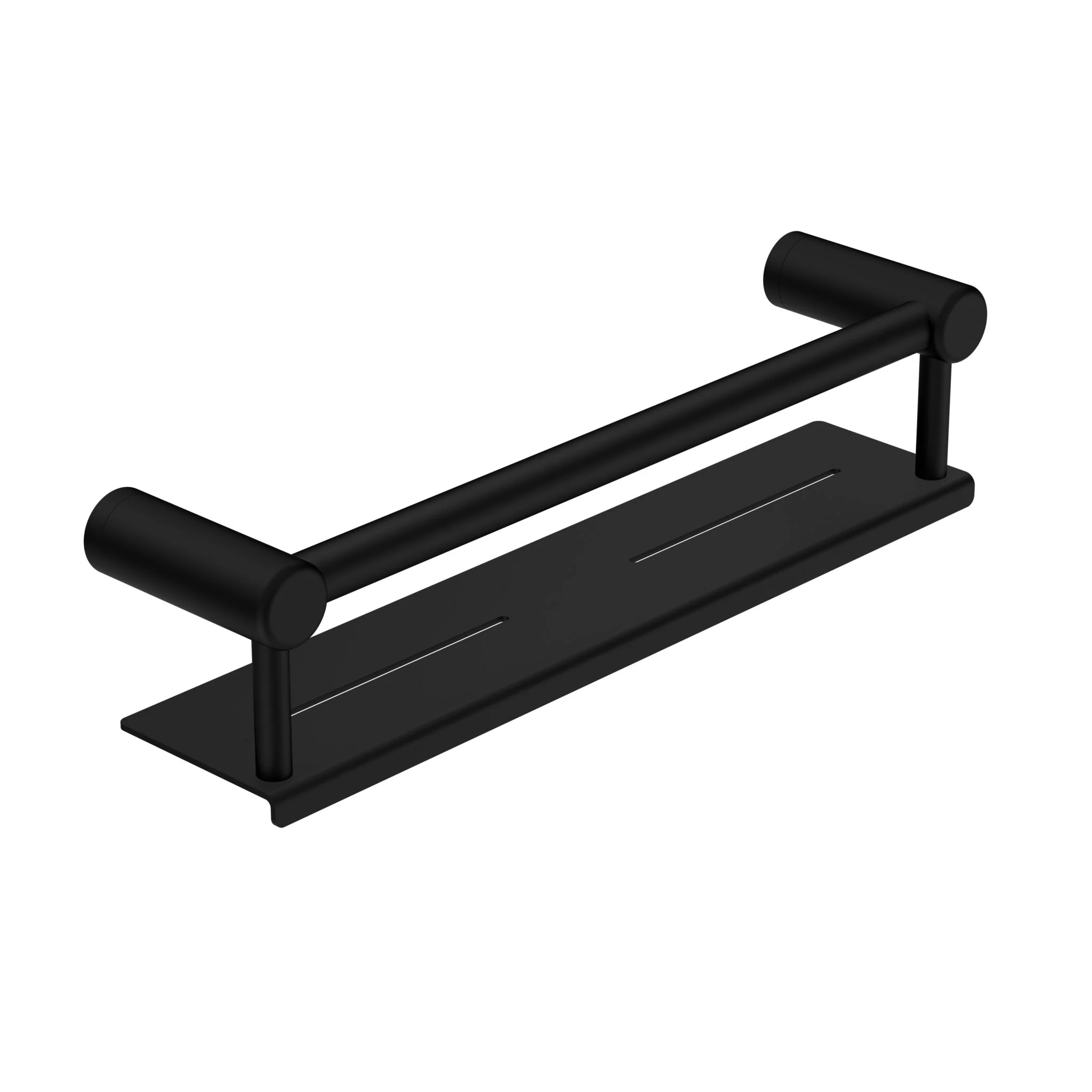 Nero Mecca Care 25mm Grab Rail With Shelf - Black Matte