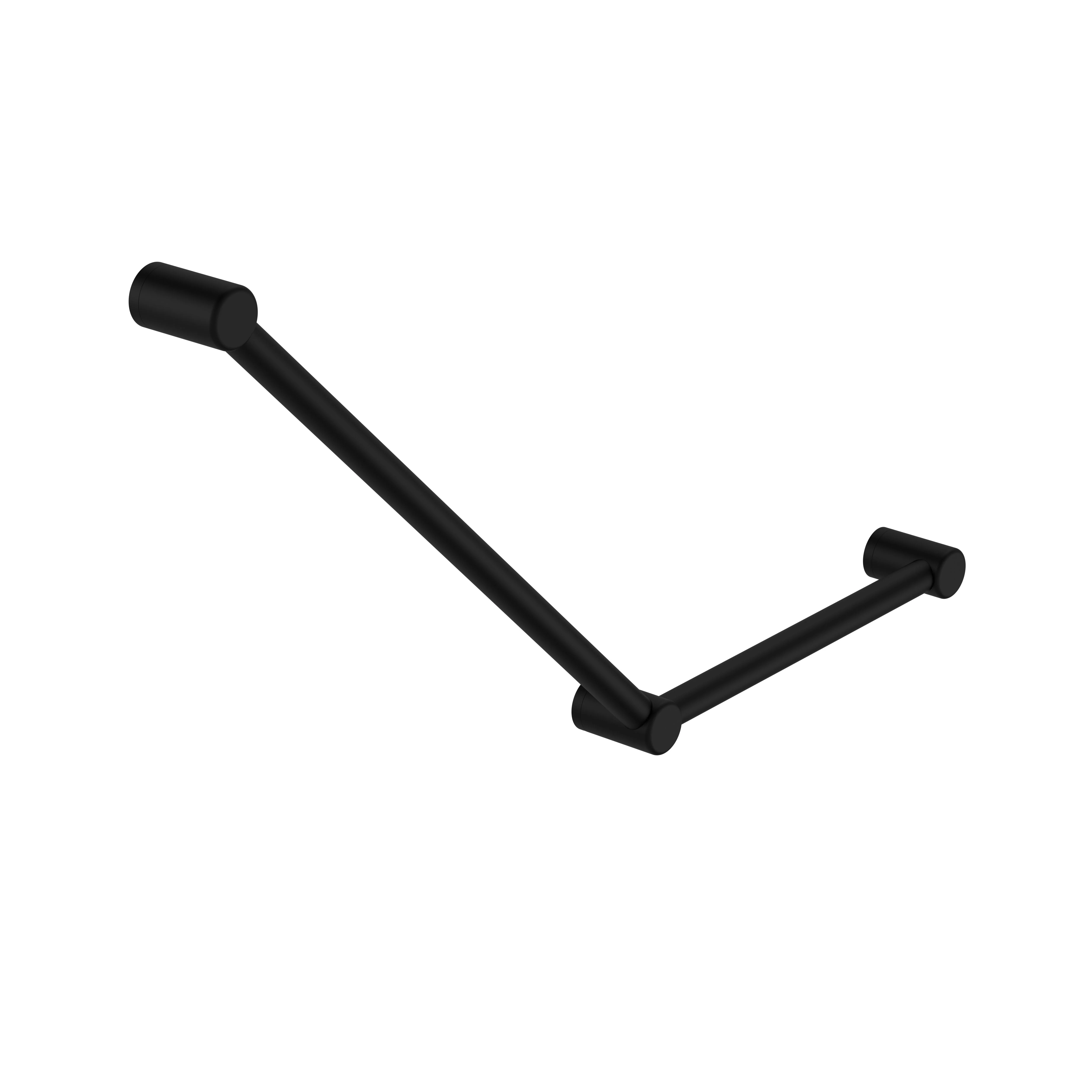 Nero Mecca Care 32mm Ambulant Toilet Grab Rail 45 Degree 750x450mm - Black Matte
