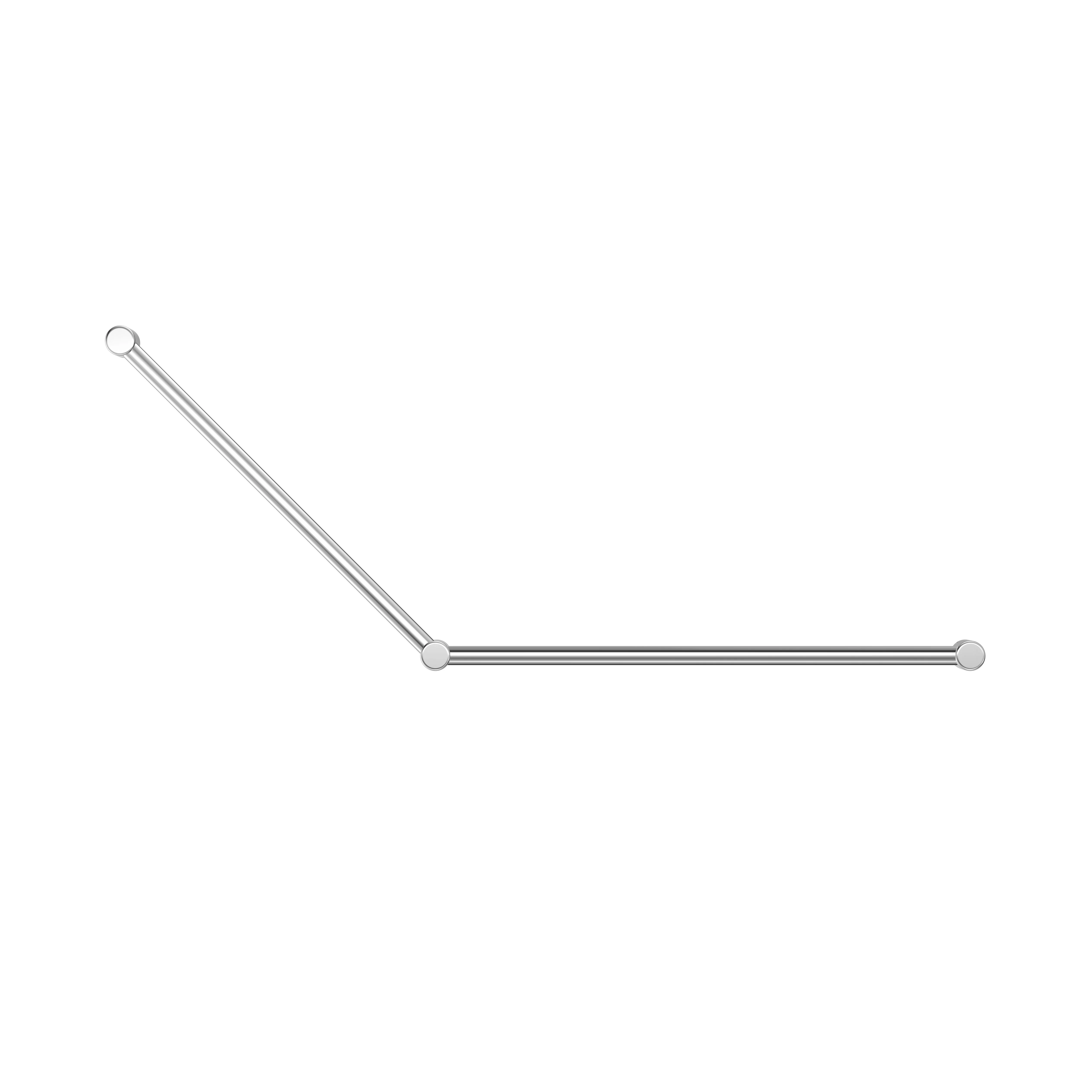 Nero Mecca Care 32mm Dda Grab Rail Set 45 Degree 750x900mm - Chrome - Image 2