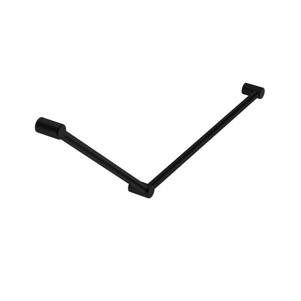 Nero Mecca Care 32mm Dda Grab Rail Set 45 Degree 750x900mm - Black Matte