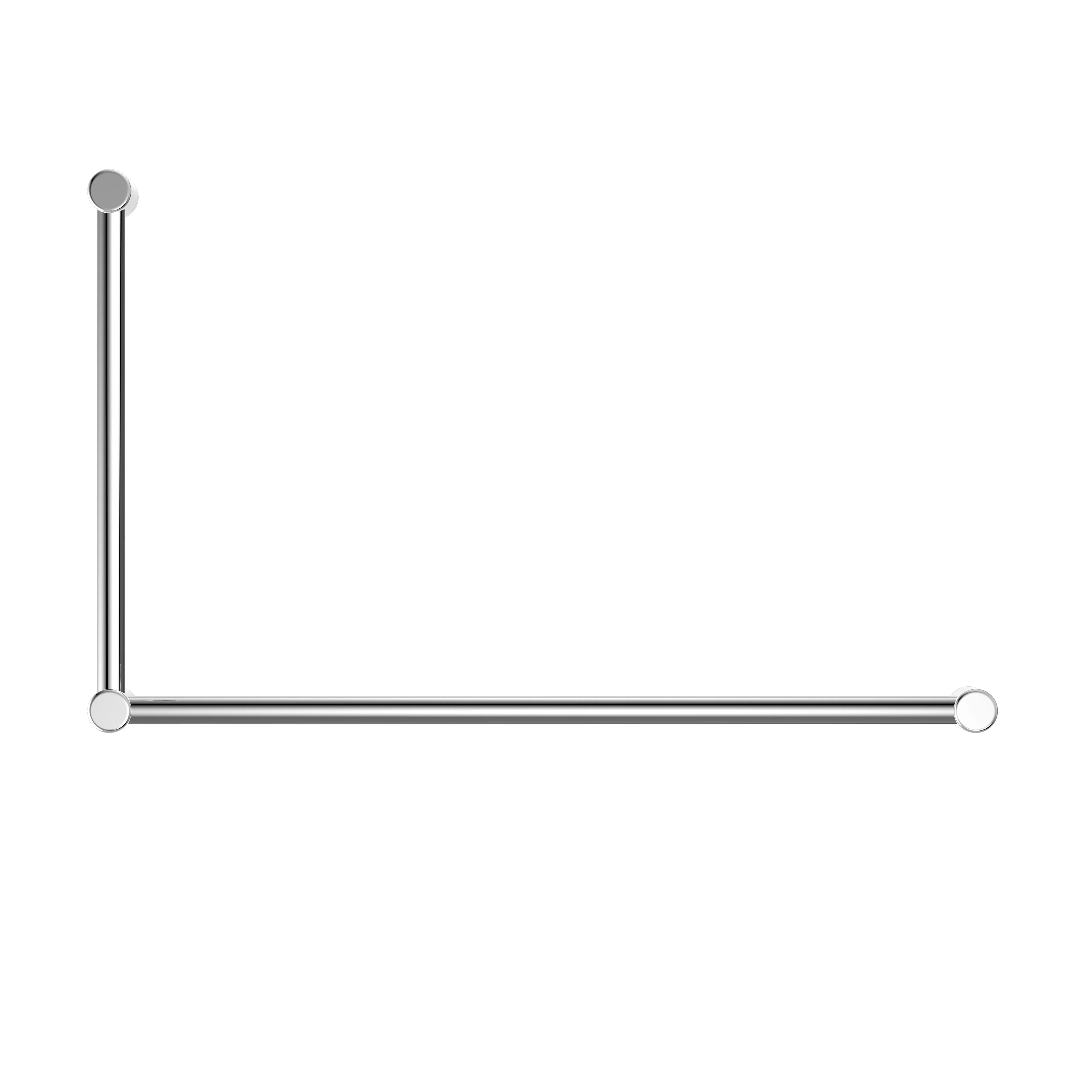 Nero Mecca Care 32mm Dda Grab Rail Set 90 Degree 600x1000mm - Chrome - Image 2