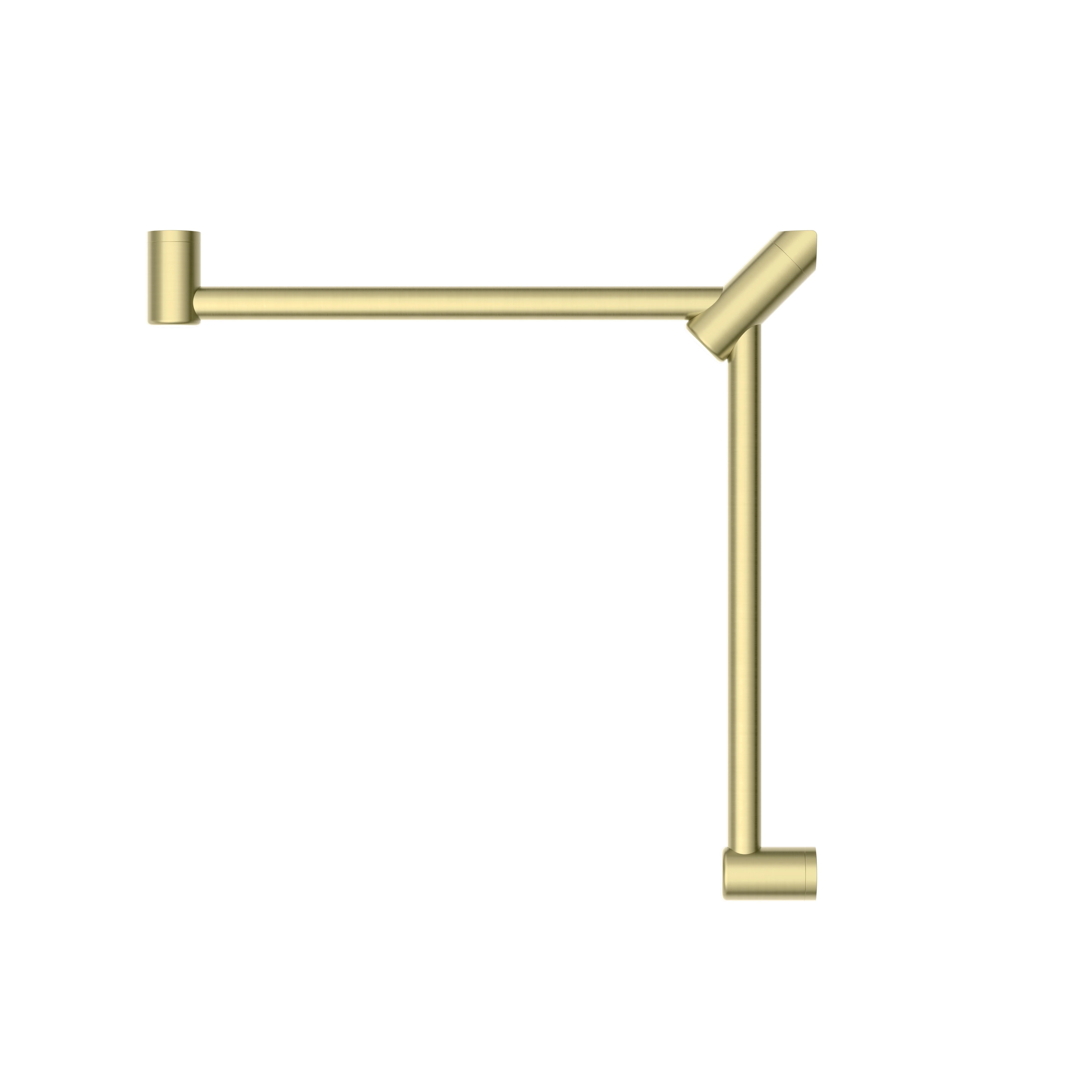 Nero Mecca Care 32mm Wrap Around Corner Grab Rail 600x600mm - Brushed Gold - Image 2