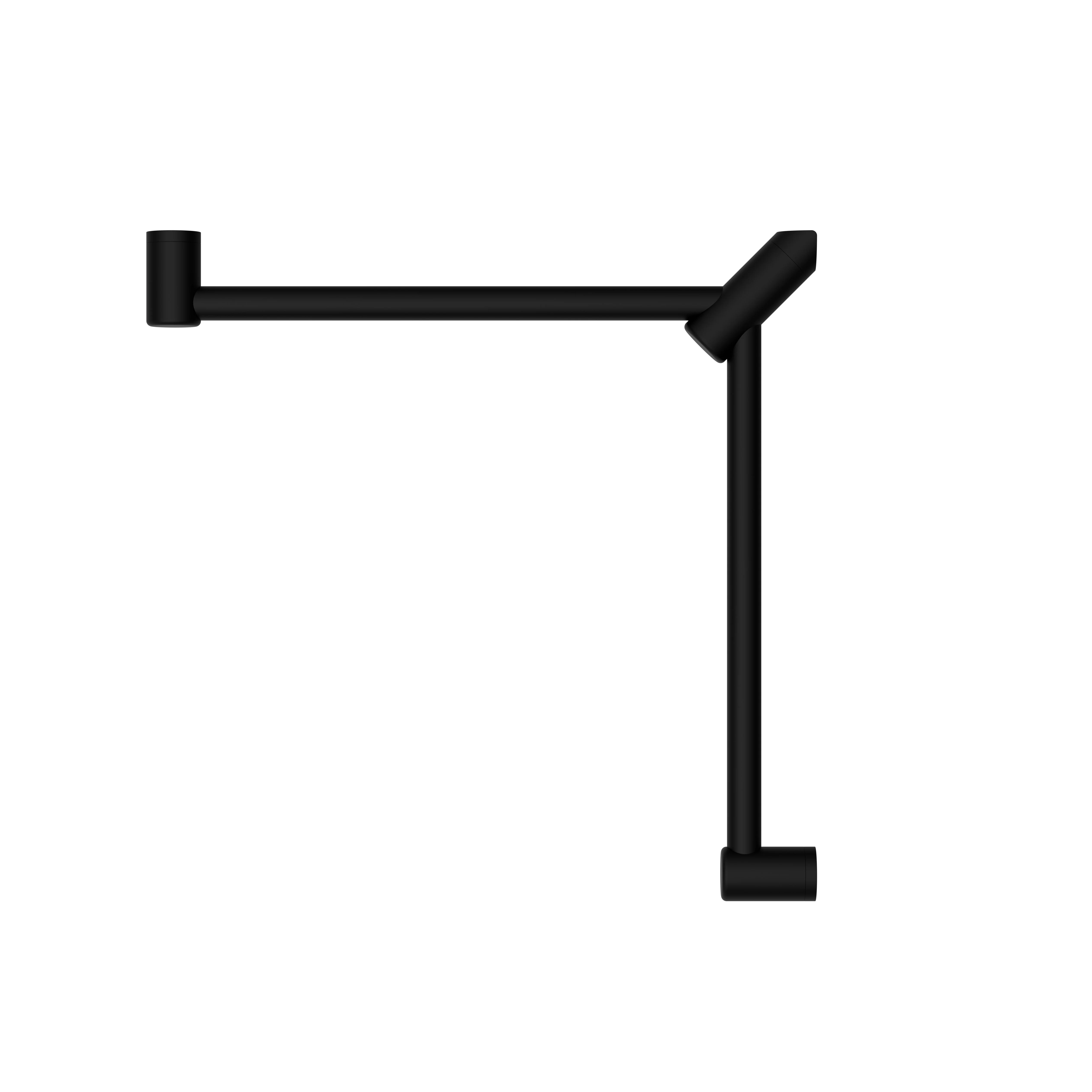 Nero Mecca Care 32mm Wrap Around Corner Grab Rail 600x600mm - Black Matte - Image 2