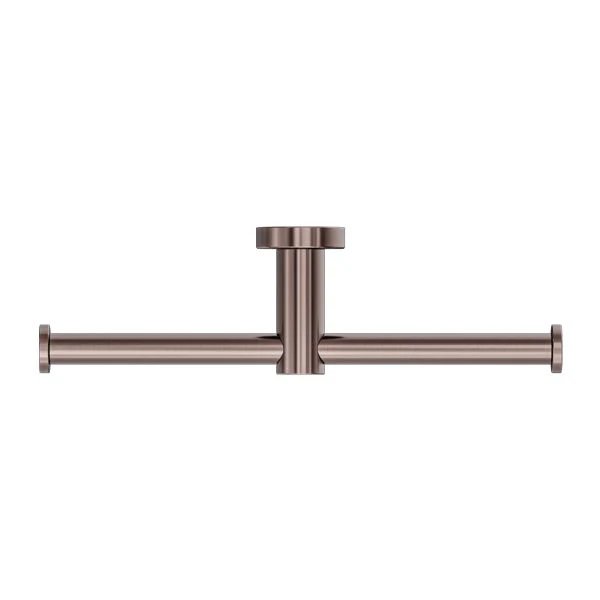 Nero Mecca Double Toilet Roll Holder - Brushed Bronze - Image 2