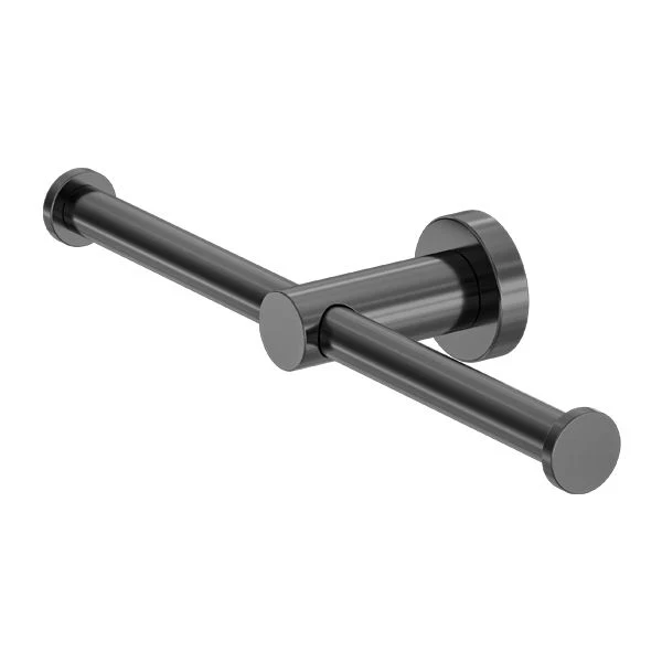 Nero Mecca Double Toilet Roll Holder - Gun Metal