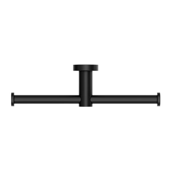 Nero Mecca Double Toilet Roll Holder - Black Matte - Image 2