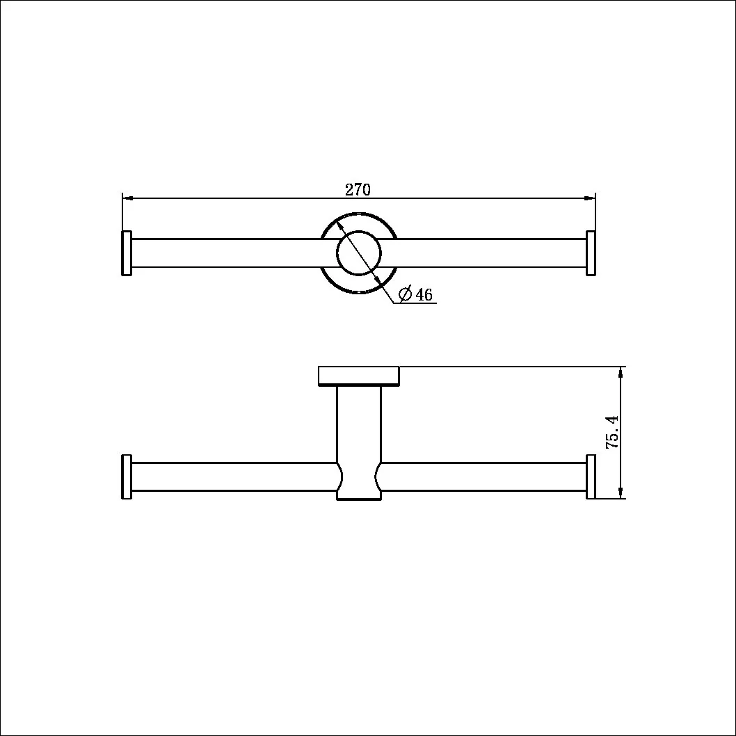 Nero Mecca Double Toilet Roll Holder - Black Matte - Image 3