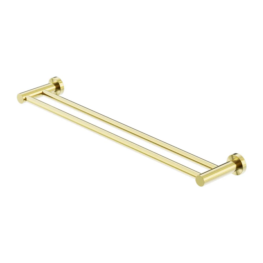 Nero Mecca Double Towel Rail - Brushed Gold