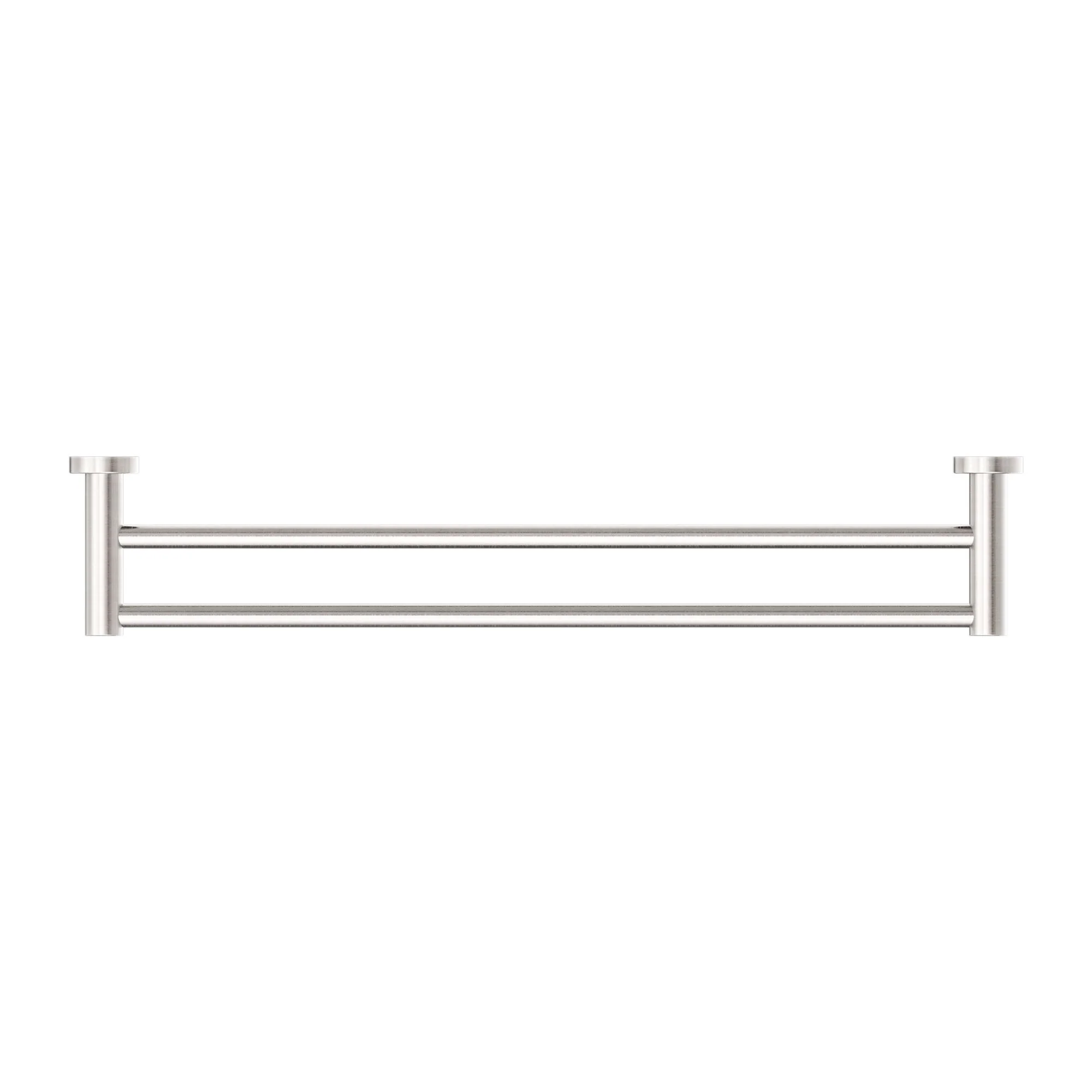 Nero Mecca Double Towel Rail - Brushed Nickel - Image 3