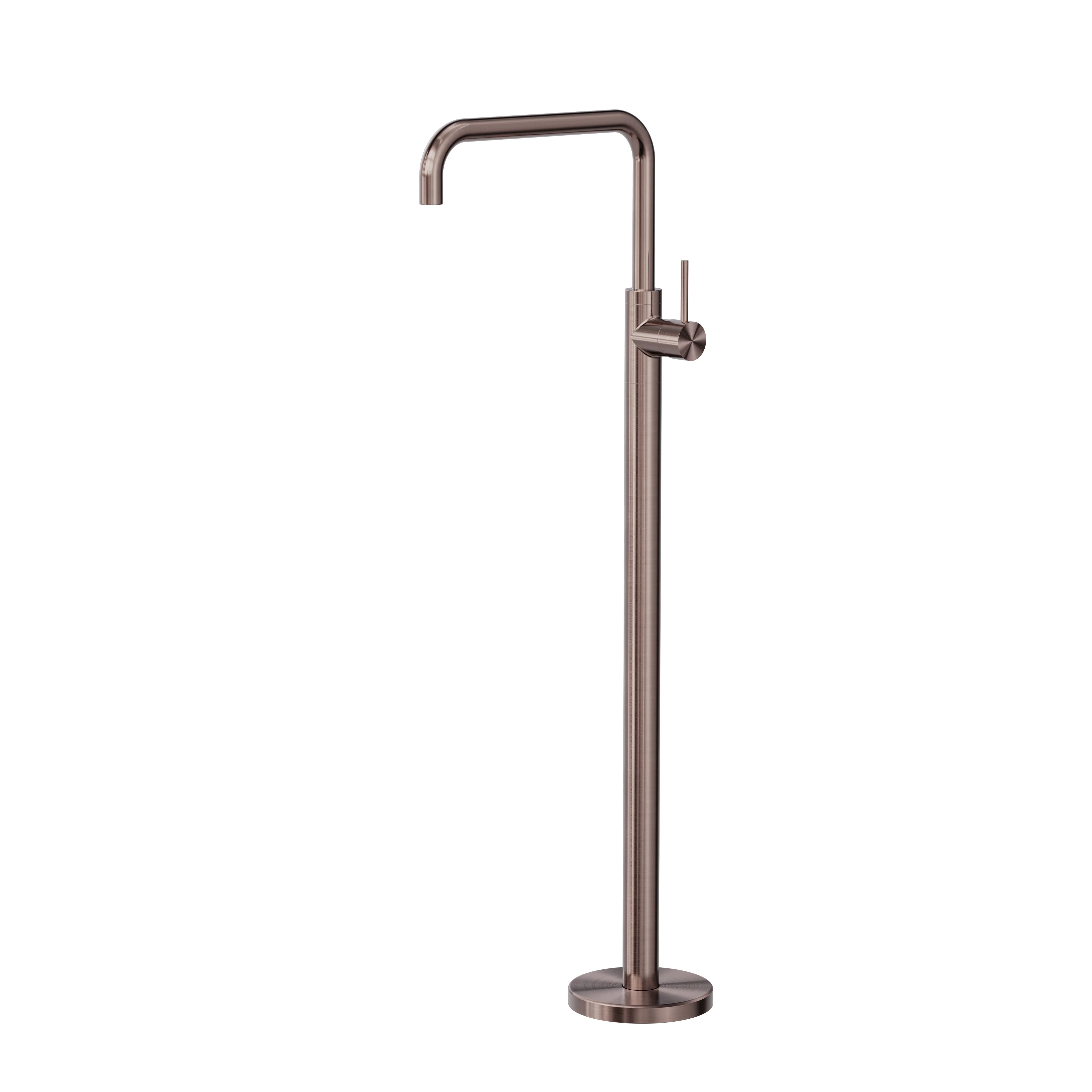 Nero Mecca Freestanding Bath Mixer Square Shape - Brushed Bronze