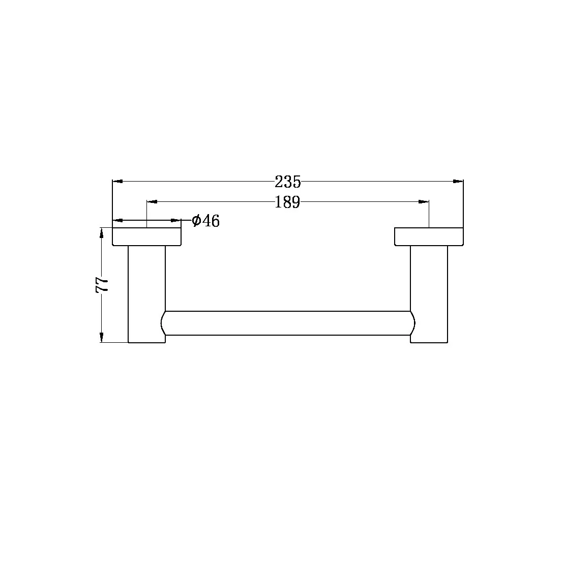 Nero Mecca Hand Towel Rail - White Matte - Image 2