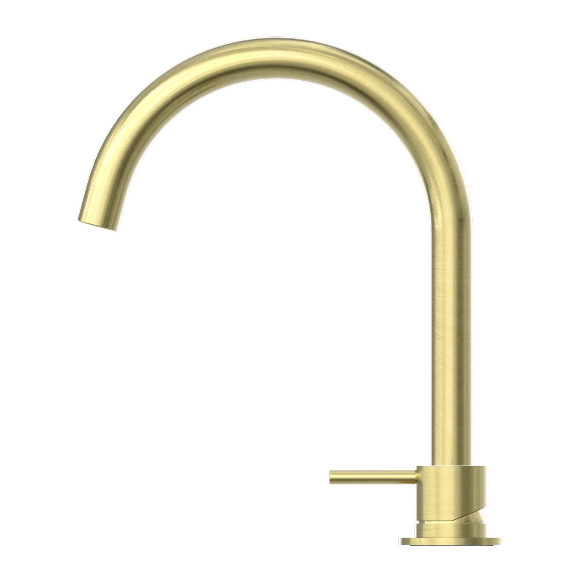 Nero Mecca Hob Basin Mixer Round Swivel Spout - Brushed Gold - Image 3