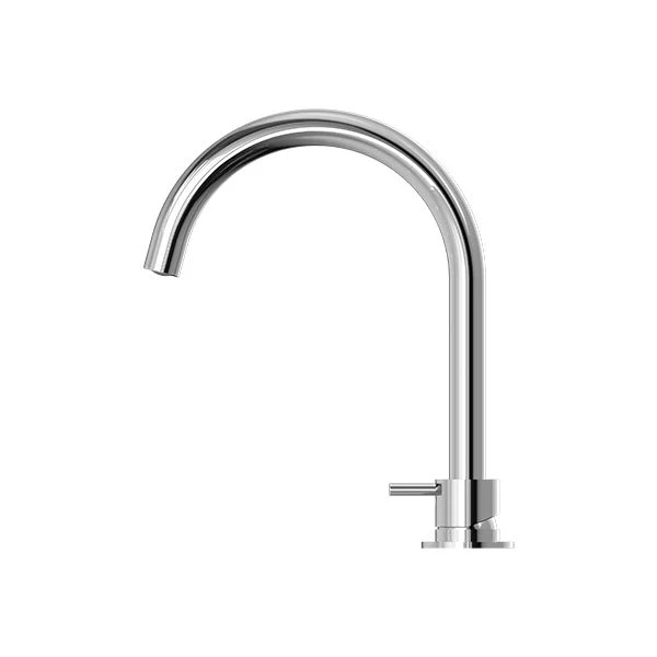 Nero Mecca Hob Basin Mixer Round Swivel Spout - Chrome - Image 3