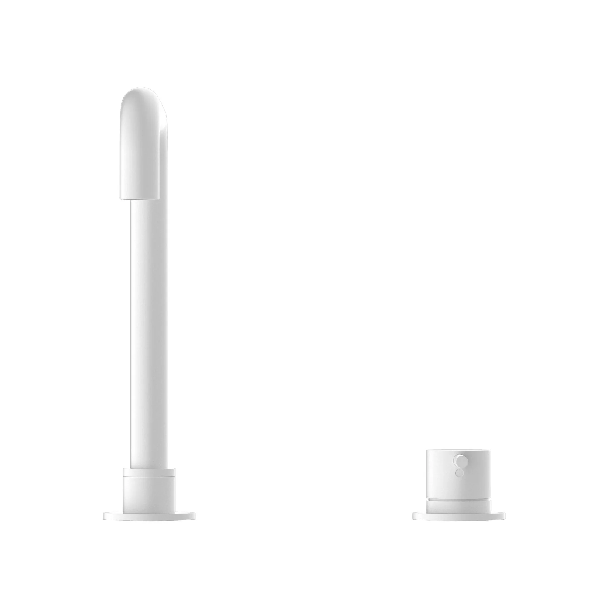 Nero Mecca Hob Basin Mixer Square Swivel Spout - White Matte - Image 2
