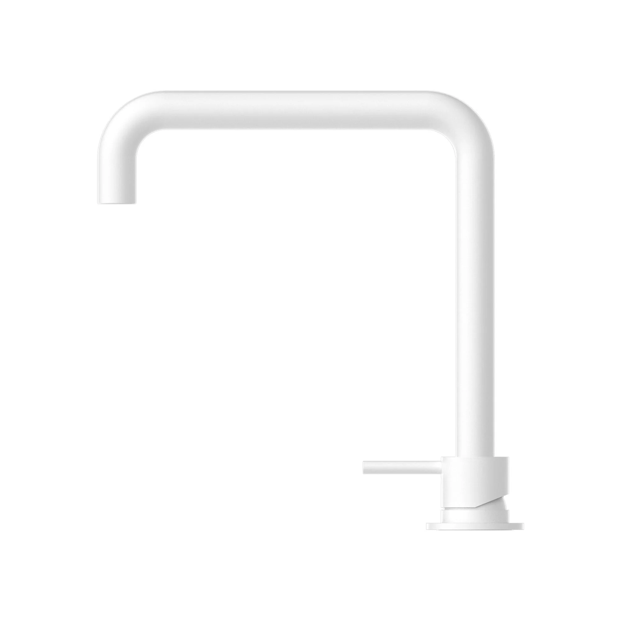Nero Mecca Hob Basin Mixer Square Swivel Spout - White Matte - Image 3