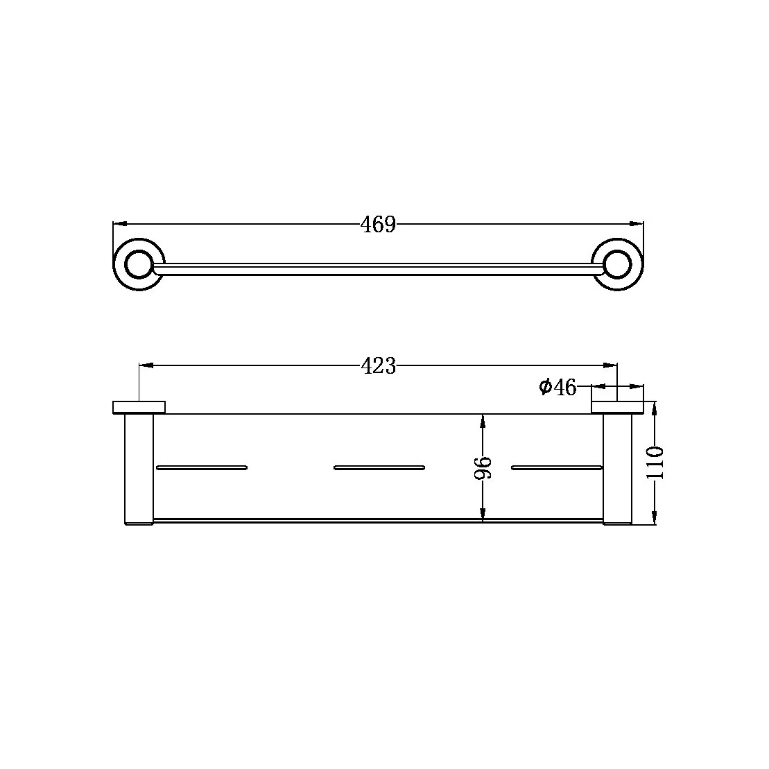 Nero Mecca Metal Shower Shelf - Gun Metal - Image 4