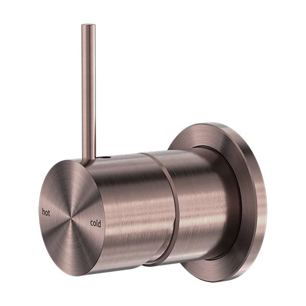 Nero Mecca Shower Mixer 60mm Handle Up Plate - Brushed Bronze