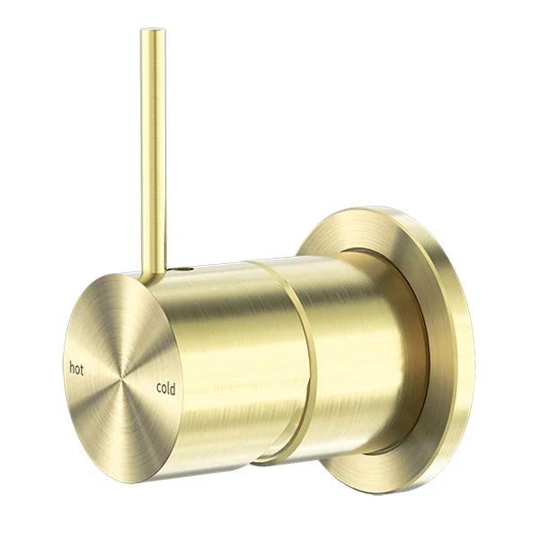 Nero Mecca Shower Mixer 60mm Handle Up Plate - Brushed Gold