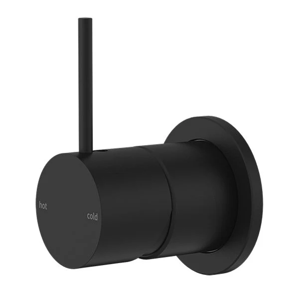Nero Mecca Shower Mixer 60mm Handle Up Plate - Black Matte