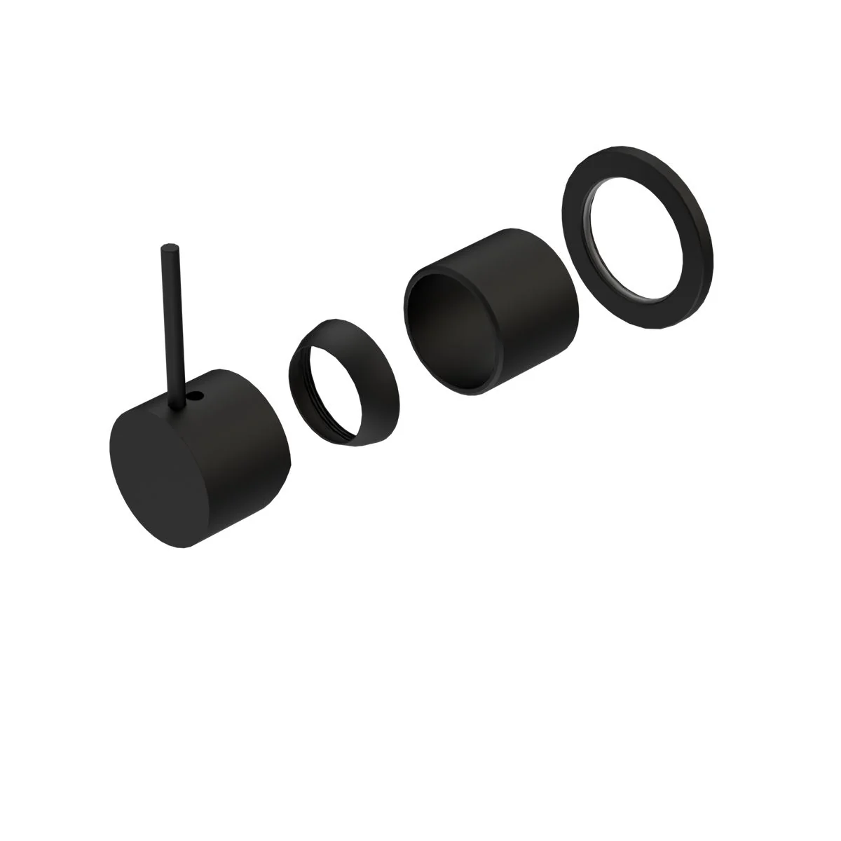 Nero Mecca Shower Mixer 60mm Handle Up Plate (Trim Kit Only) - Black Matte