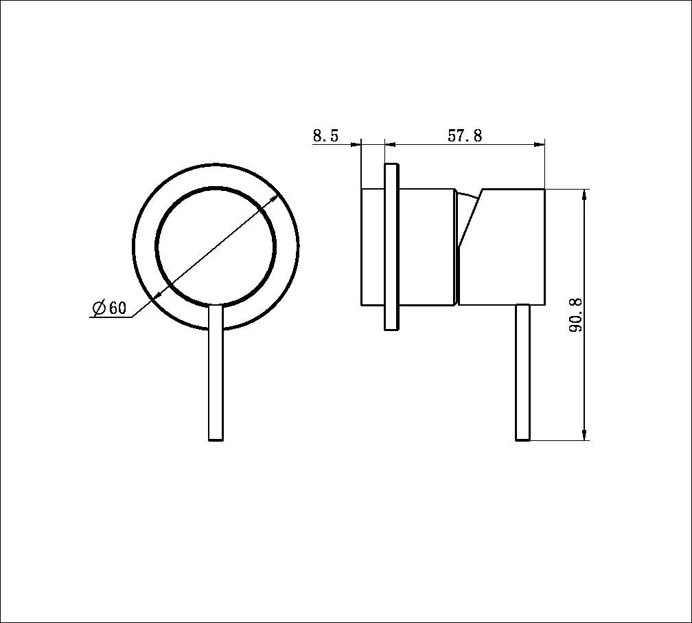 Nero Mecca Shower Mixer 60mm Plate (Trim Kit Only) - White Matte - Image 2