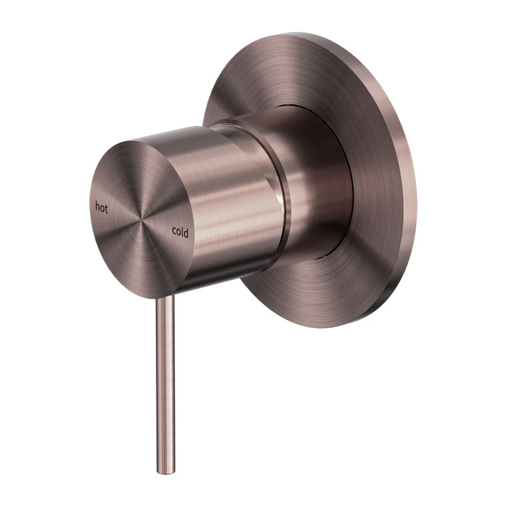 Nero Mecca Shower Mixer 80mm Plate - Brushed Bronze