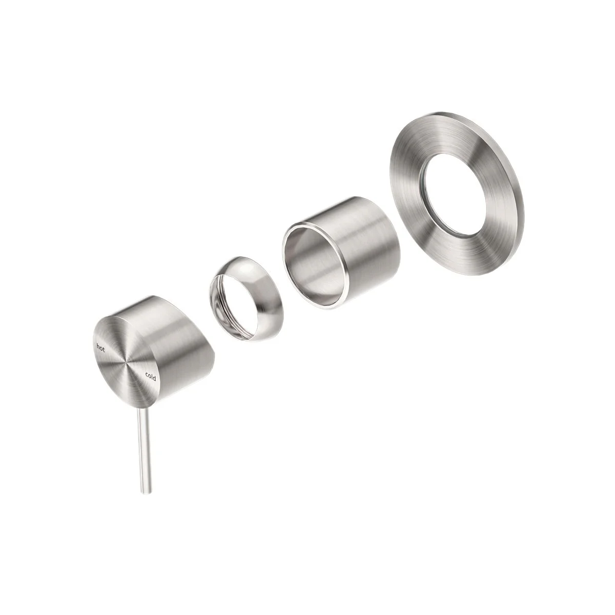 Nero Mecca Shower Mixer 80mm Plate (Trim Kit Only) - Brushed Nickel