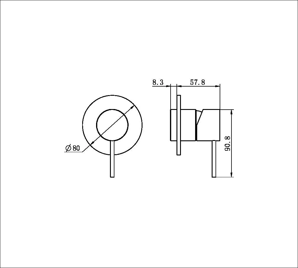 Nero Mecca Shower Mixer 80mm Plate (Trim Kit Only) - White Matte - Image 2