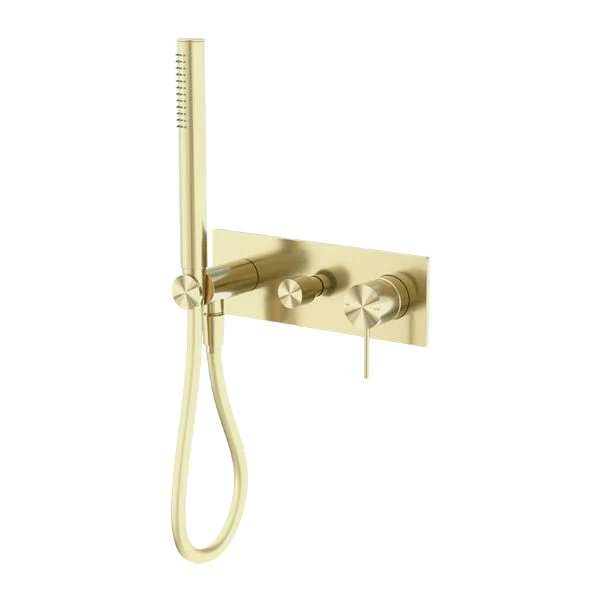 Nero Mecca Shower Mixer Diverter System - Brushed Gold