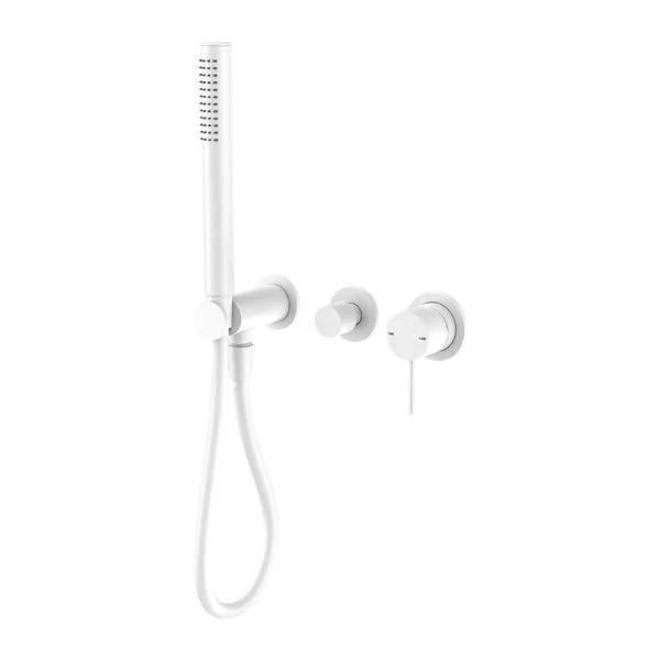 Nero Mecca Shower Mixer Diverter System Separate Back Plate - White Matte