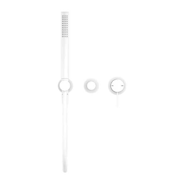 Nero Mecca Shower Mixer Diverter System Separate Back Plate - White Matte - Image 2