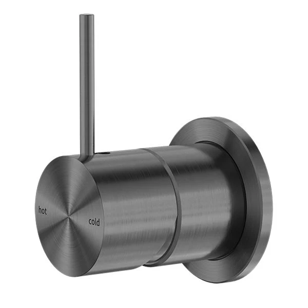 Nero Mecca Shower Mixer Handle Up 60mm Plate - Gun Metal