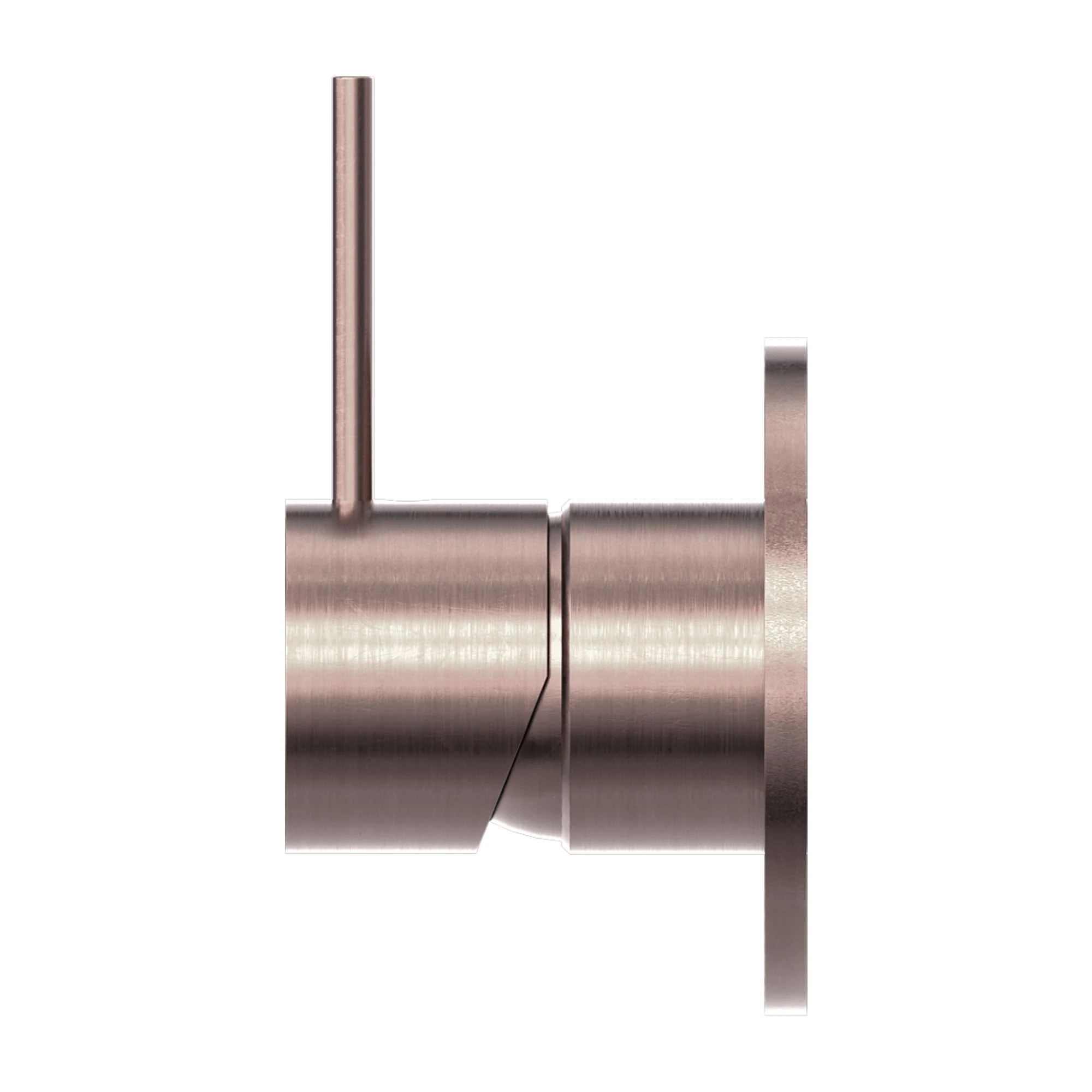 Nero Mecca Shower Mixer Handle Up 80mm Plate - Brushed Bronze - Image 3