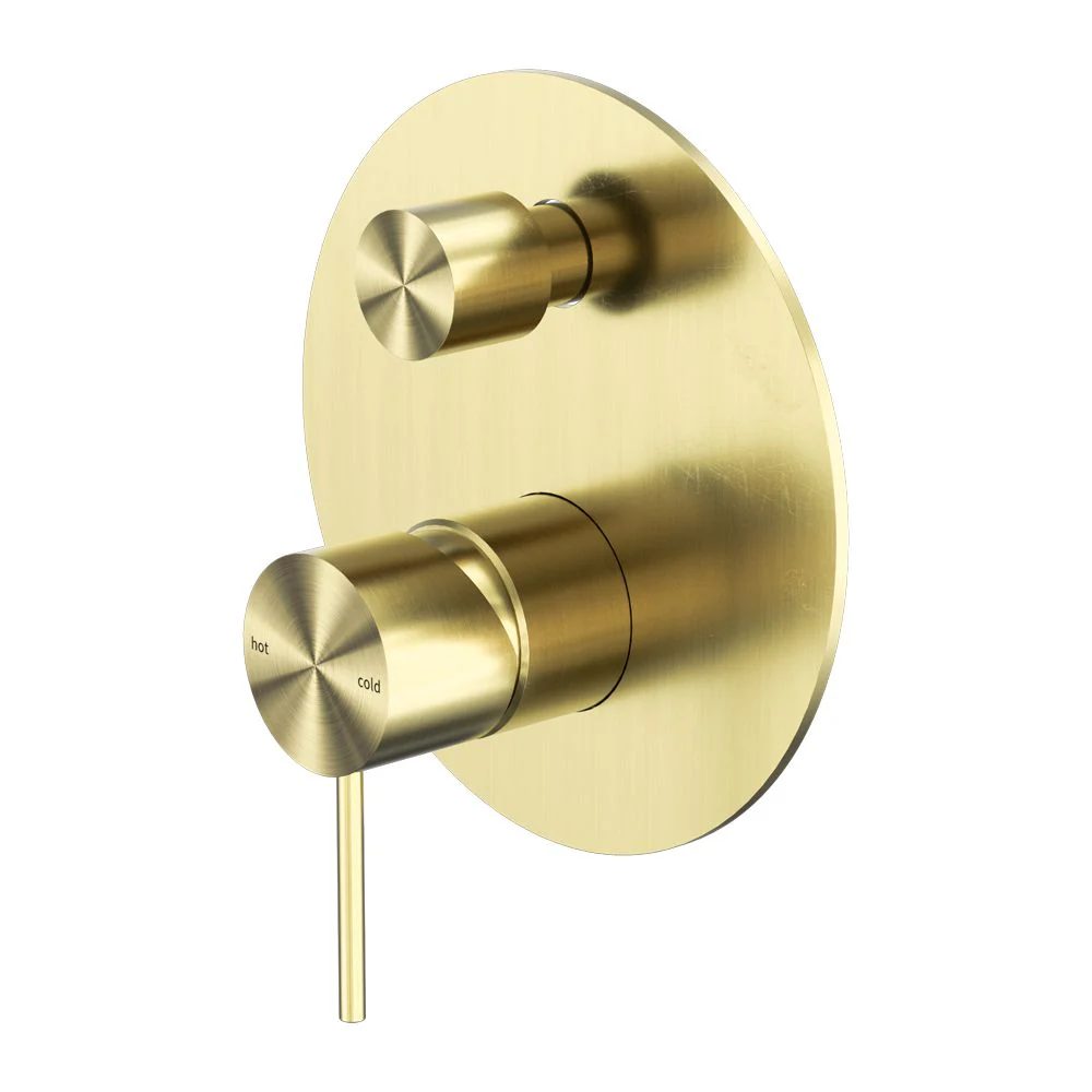 Nero Mecca Shower Mixer With Diverter - Brushed Gold