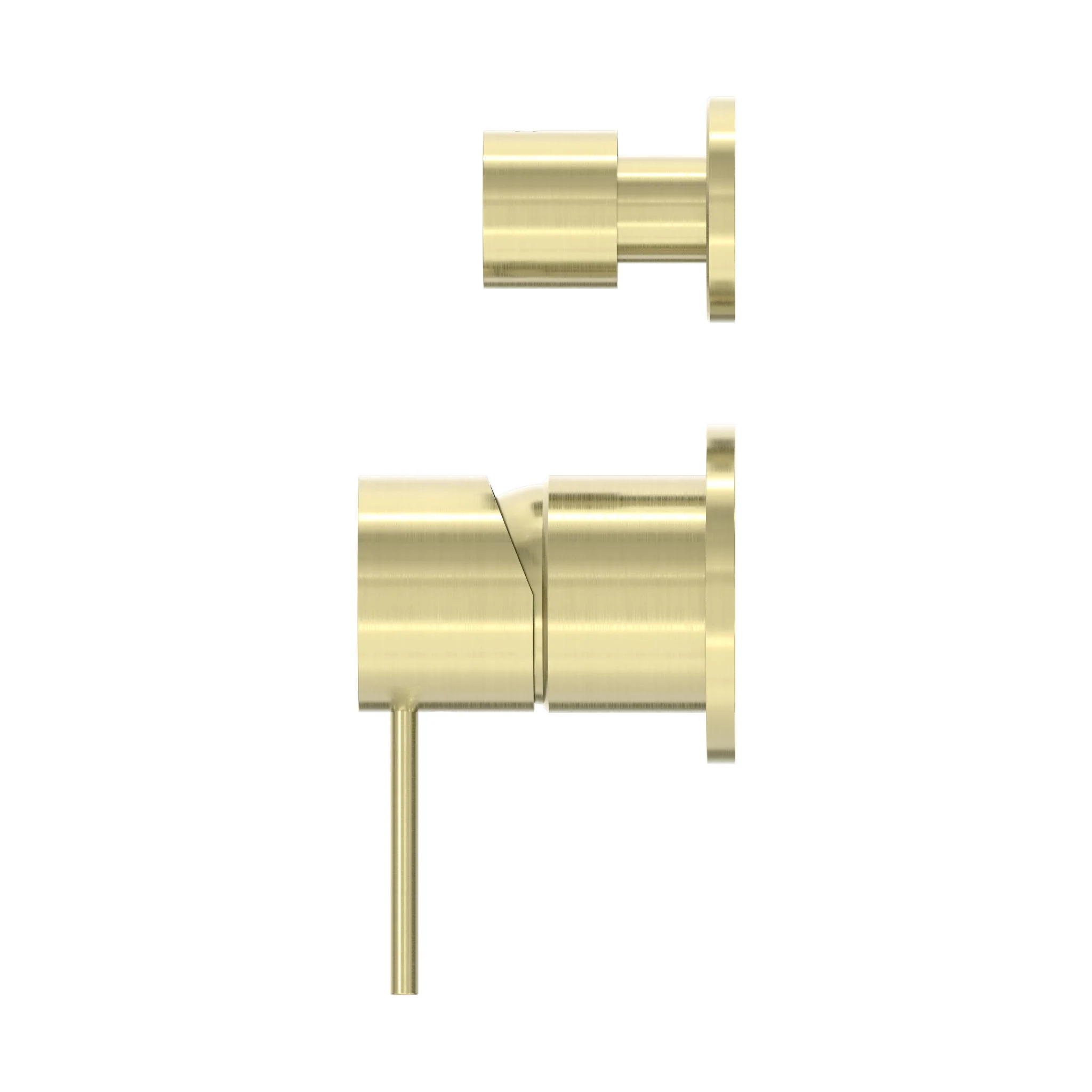 Nero Mecca Shower Mixer With Diverter Separate Back Plate - Brushed Gold - Image 2