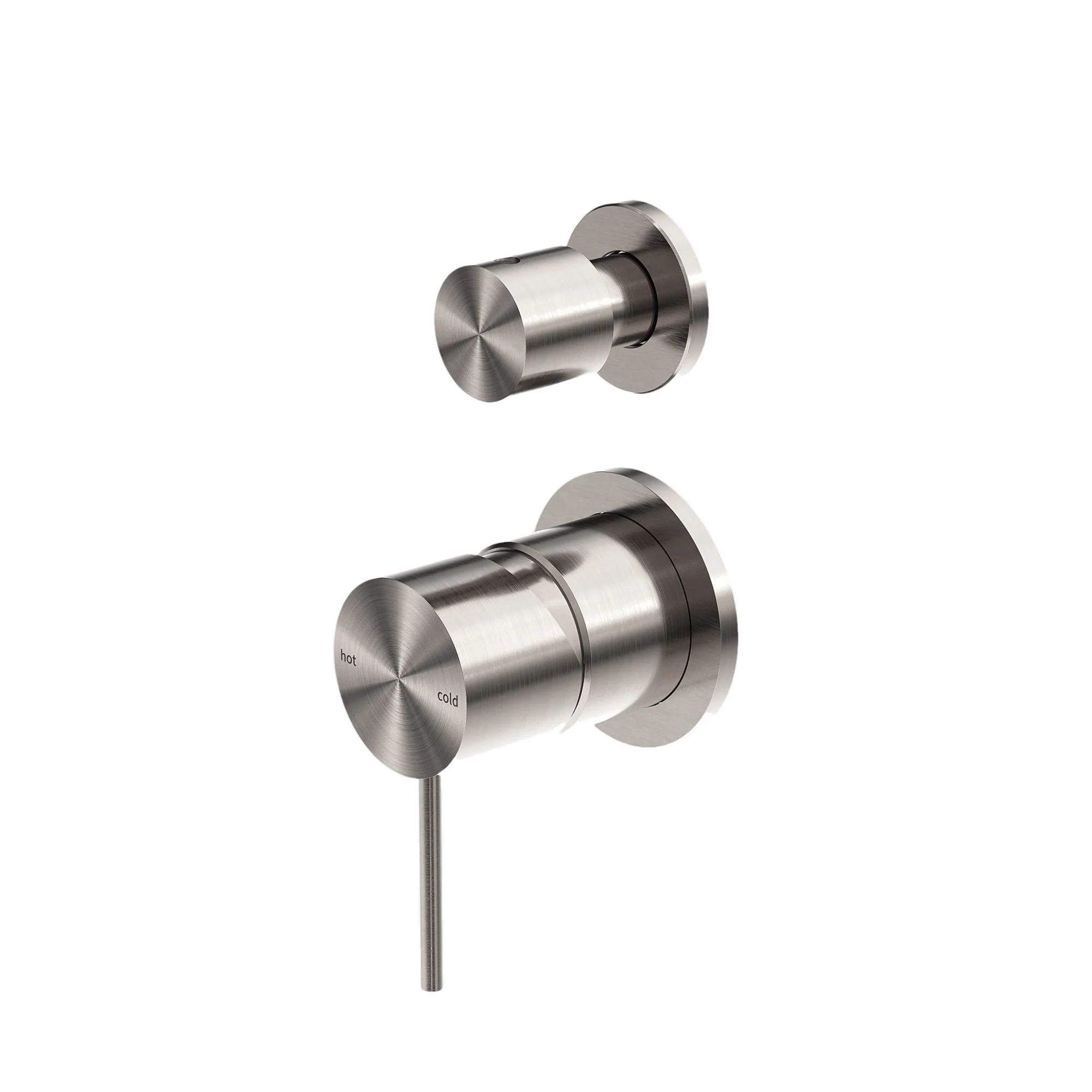 Nero Mecca Shower Mixer With Diverter Separate Back Plate - Brushed Nickel