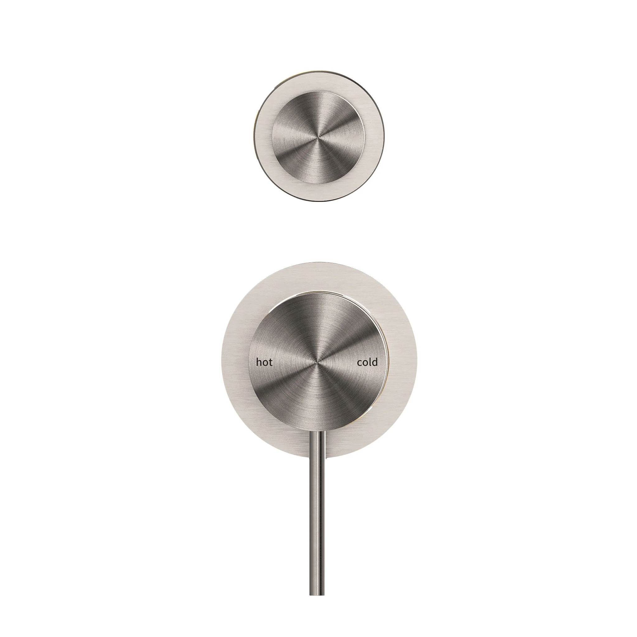Nero Mecca Shower Mixer With Diverter Separate Back Plate - Brushed Nickel - Image 3