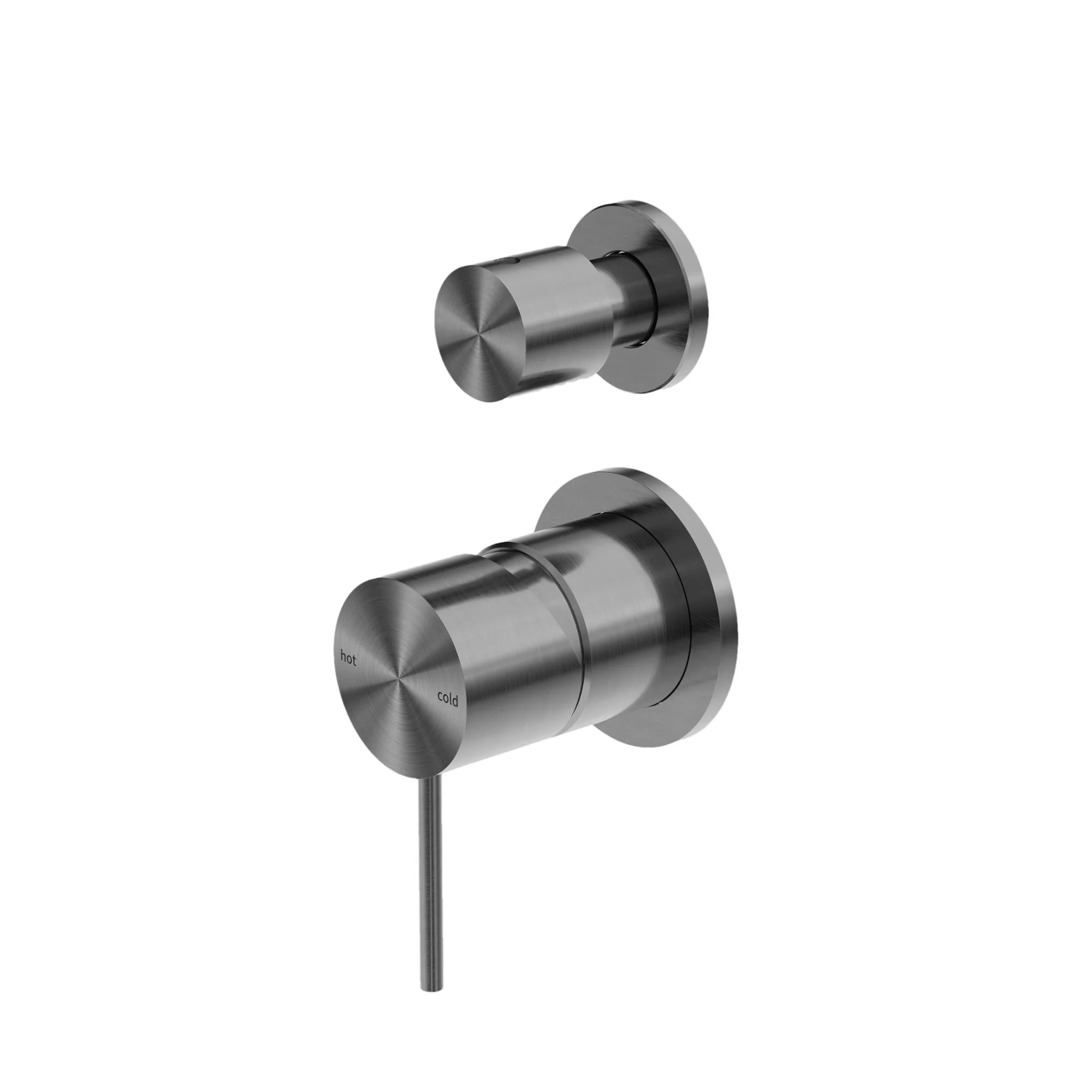 Nero Mecca Shower Mixer With Diverter Separate Back Plate - Gun Metal