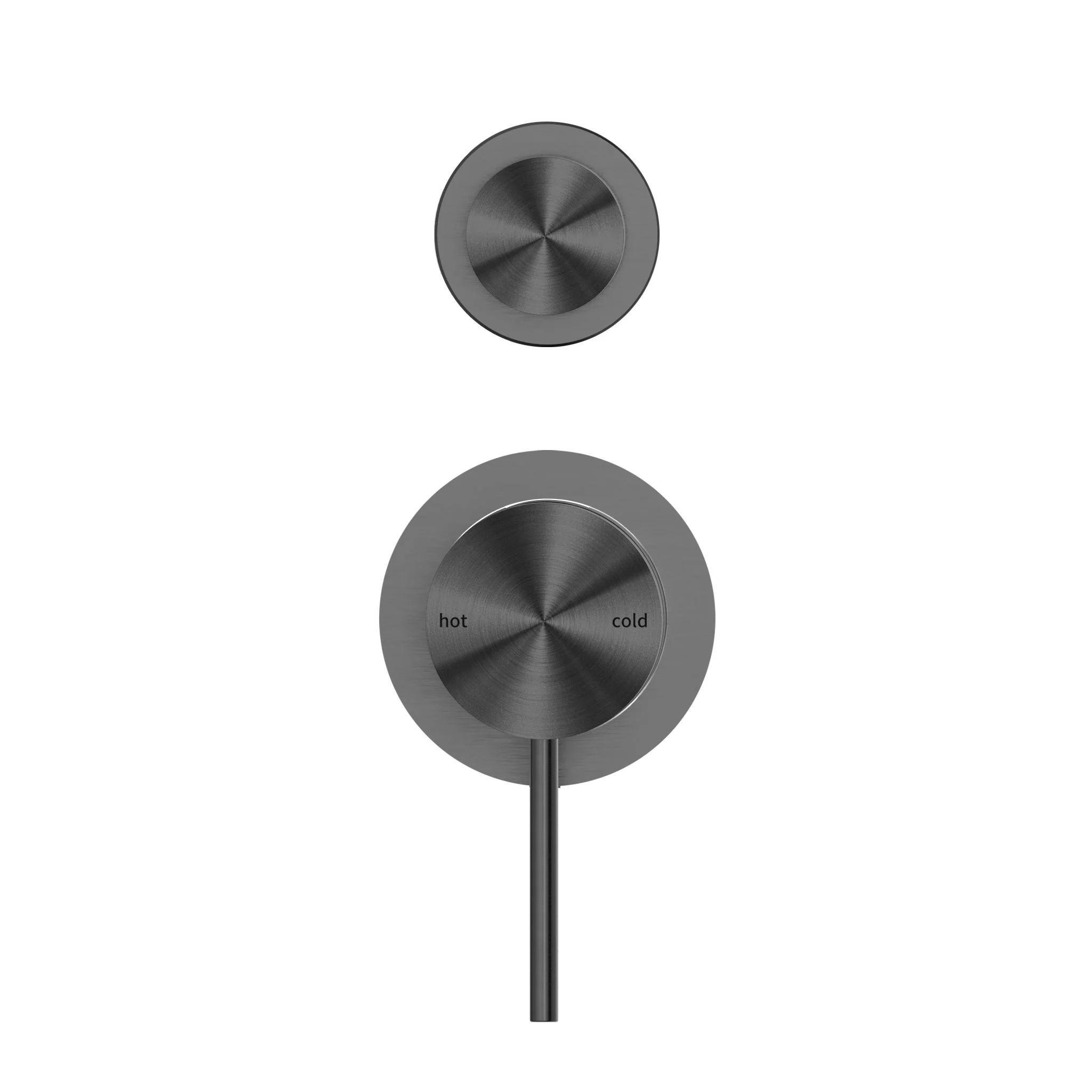 Nero Mecca Shower Mixer With Diverter Separate Back Plate - Gun Metal - Image 3