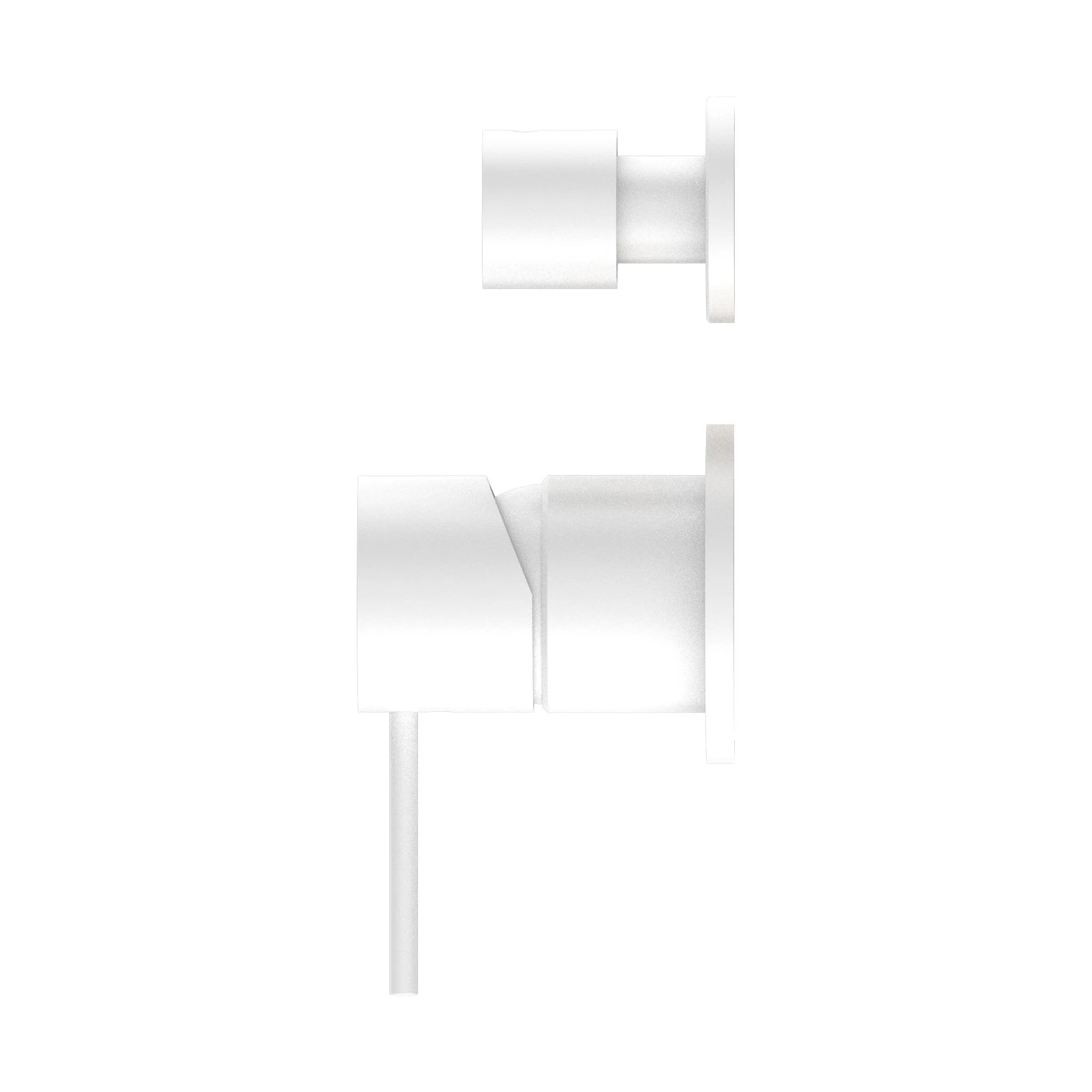 Nero Mecca Shower Mixer With Diverter Separate Back Plate - White Matte - Image 2