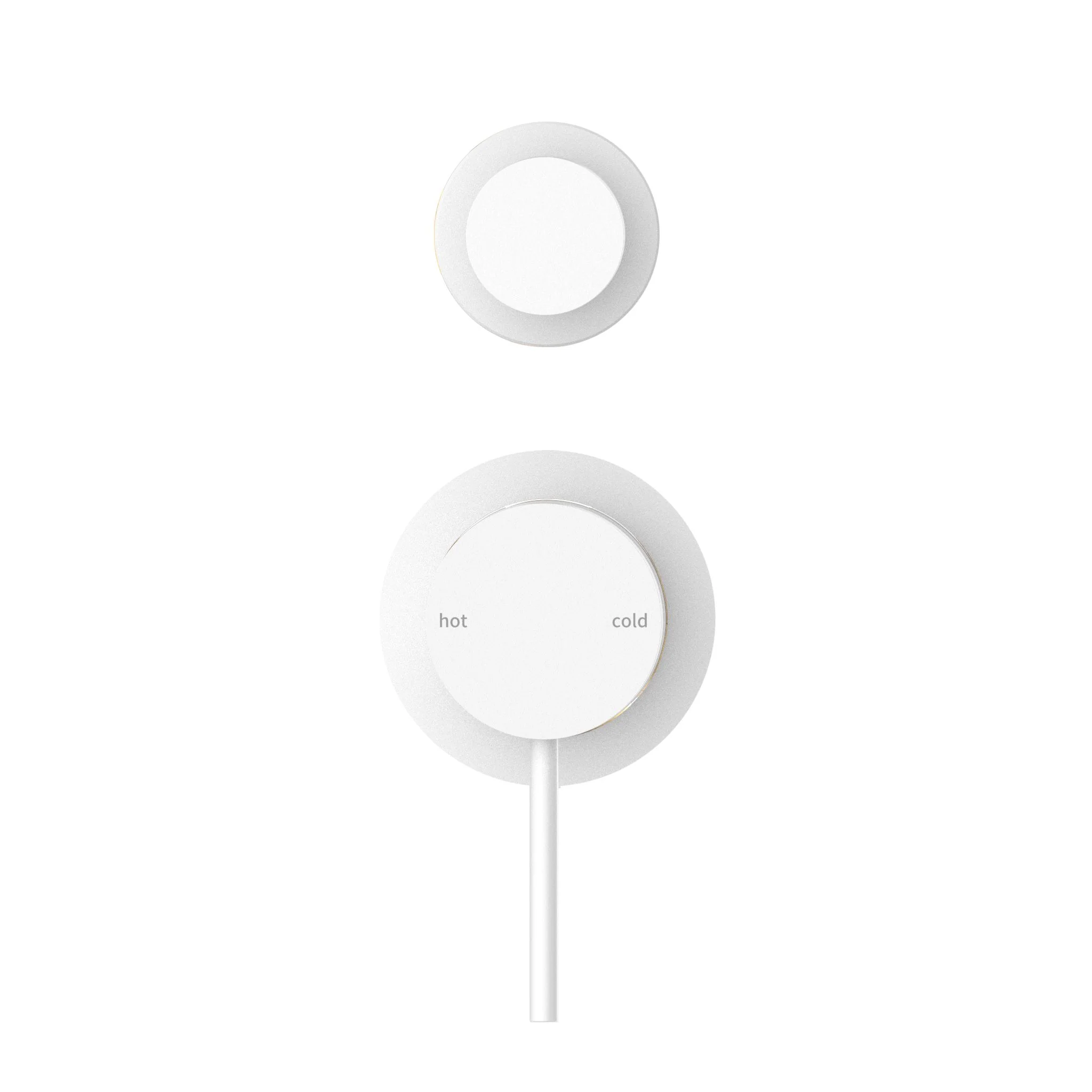 Nero Mecca Shower Mixer With Diverter Separate Back Plate - White Matte - Image 3
